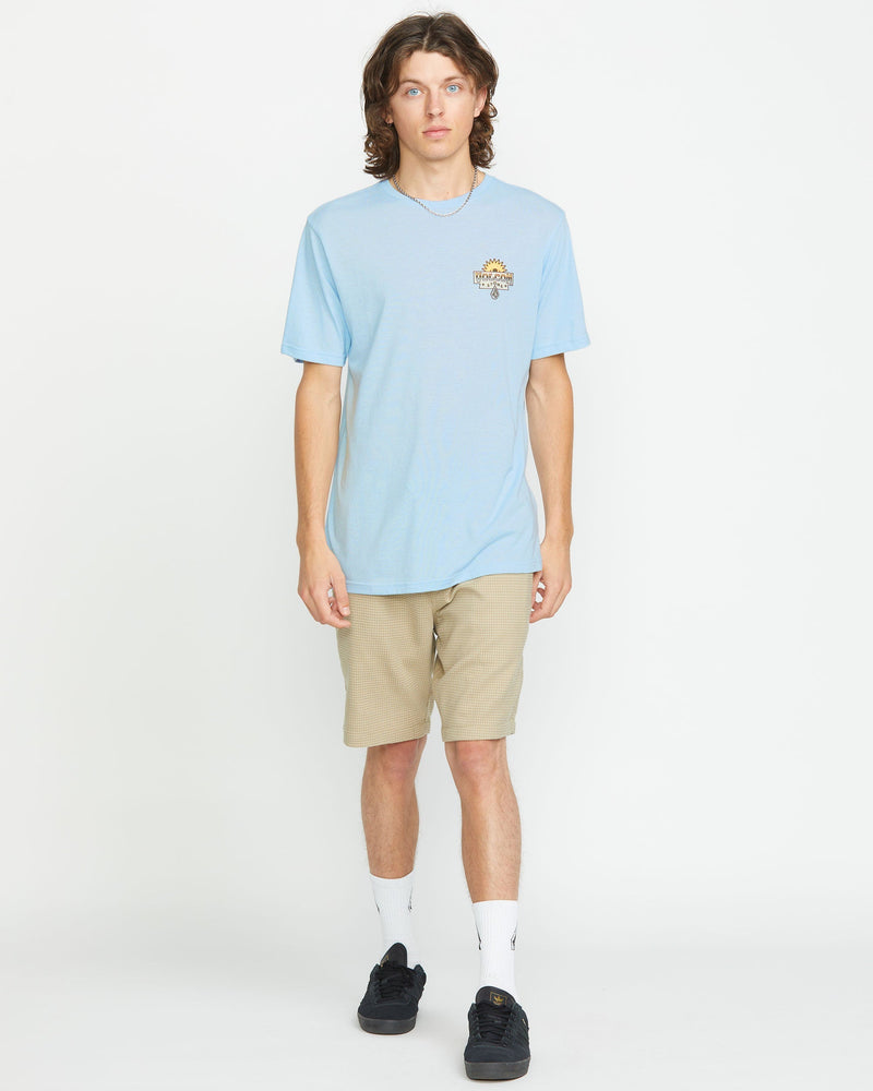 Volcom Men's Sure Thing Short Sleeve Tee Carolina Blue Heather