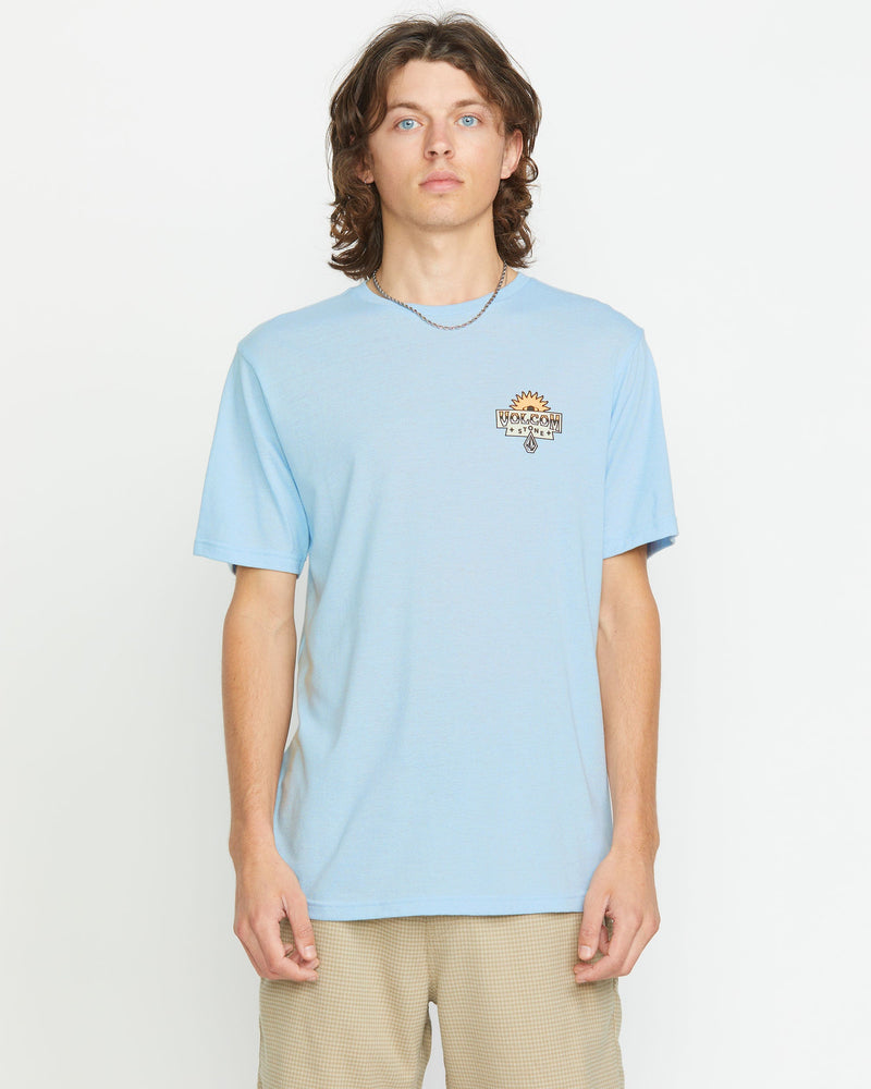 Volcom Men's Sure Thing Short Sleeve Tee Carolina Blue Heather