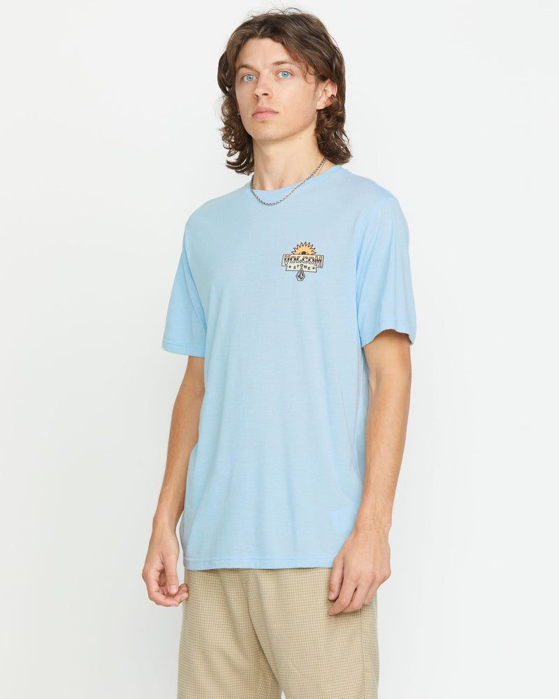 Volcom Men's Sure Thing Short Sleeve Tee Carolina Blue Heather