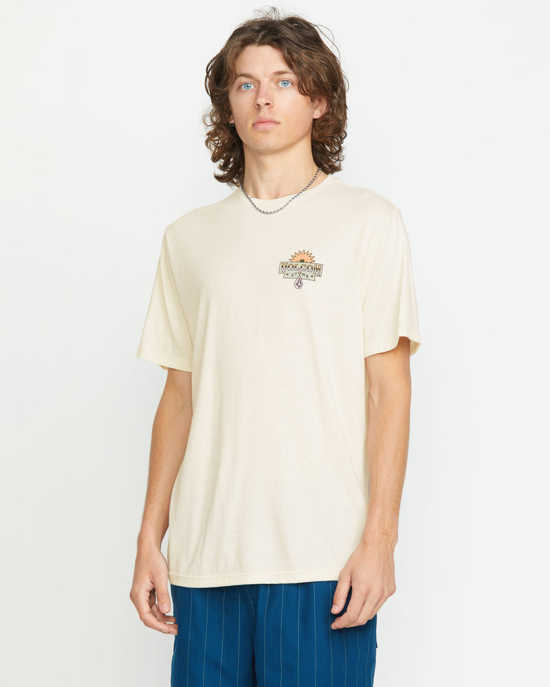 Volcom Men's Sure Thing Short Sleeve Tee Off White Heather