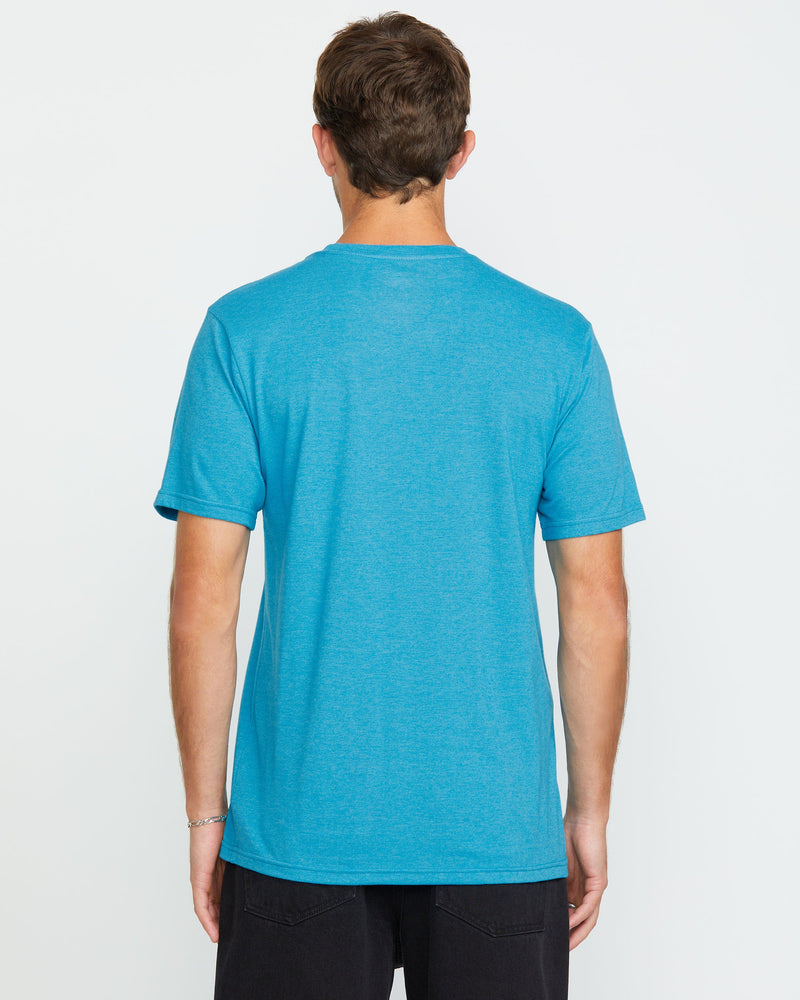 Volcom Men's Galaxy Short Sleeve Tee Bay Blue Heather