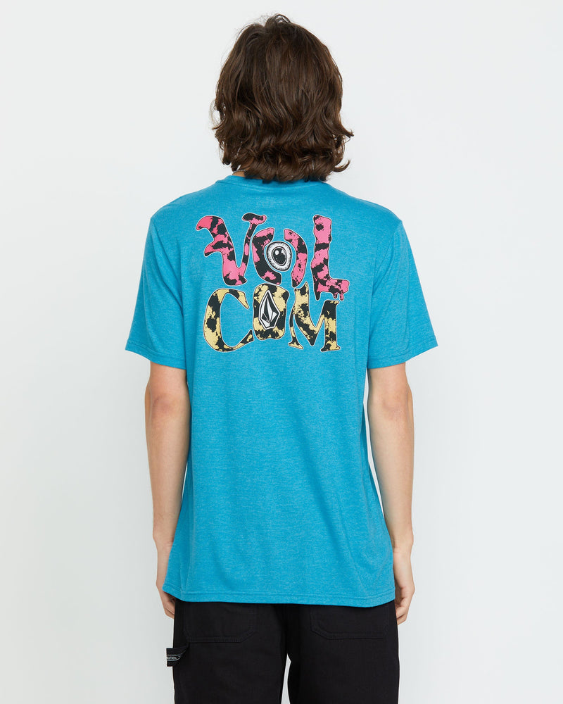 Volcom Men's Eye Warp Short Sleeve Tee Bay Blue Heather