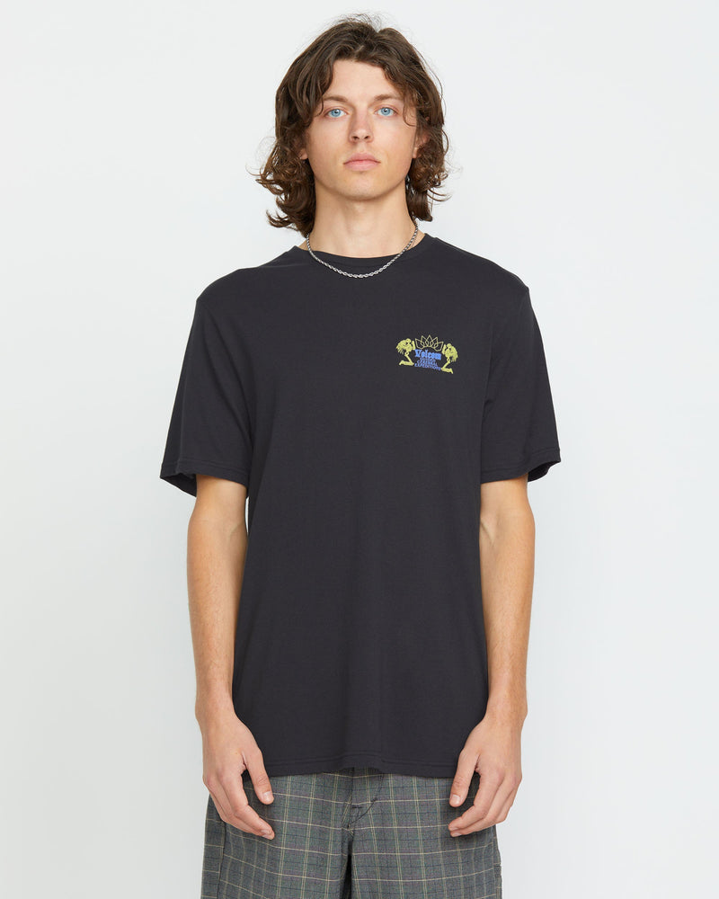 Volcom Men's Cosmic Root Short Sleeve Tee Washed Black Heather