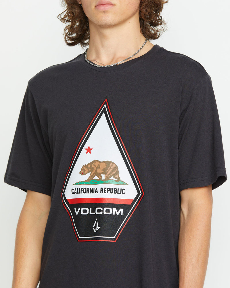 Volcom Men's Californeye Tee Washed Black Heather