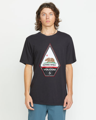 Volcom Men's Californeye Tee Washed Black Heather
