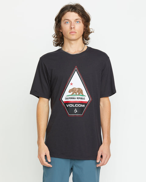 Volcom Men's Californeye Tee Washed Black Heather