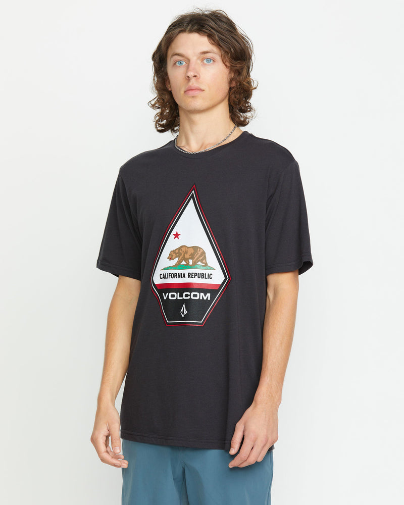 Volcom Men's Californeye Tee Washed Black Heather