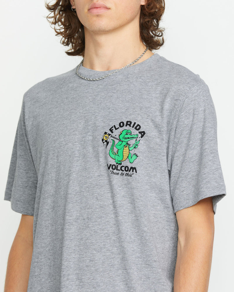 Volcom Men's Gatornation Short Sleeve Tee Heather Grey