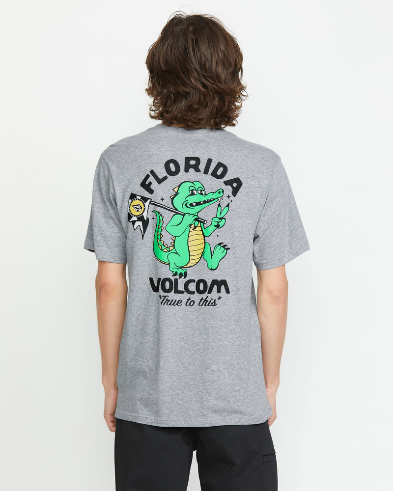 Volcom Men's Gatornation Short Sleeve Tee Heather Grey