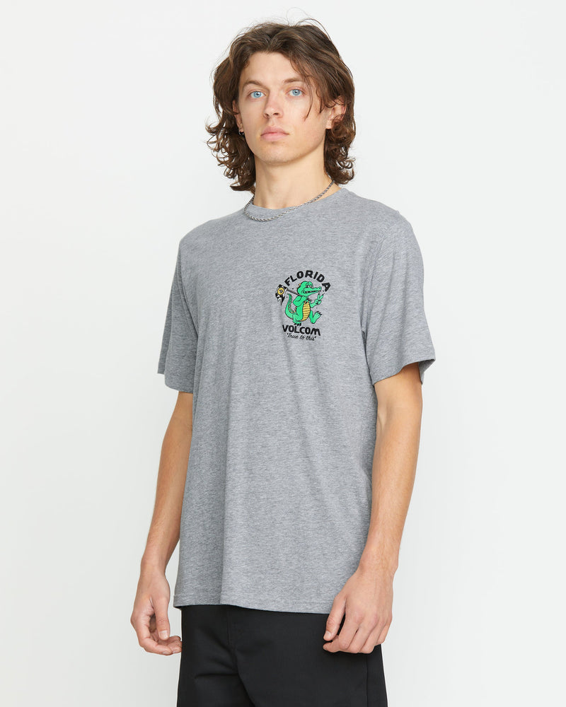 Volcom Men's Gatornation Short Sleeve Tee Heather Grey