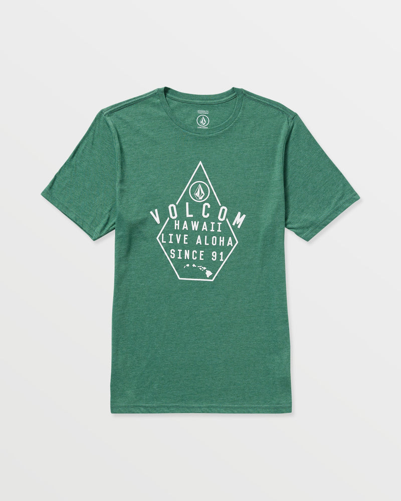 Volcom Men's Lined Up Short Sleeve Tee Forest Heather