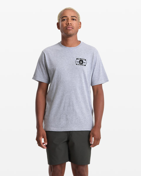 Men's Sunnies Short Sleeve Tee-Heather Grey-Volcom