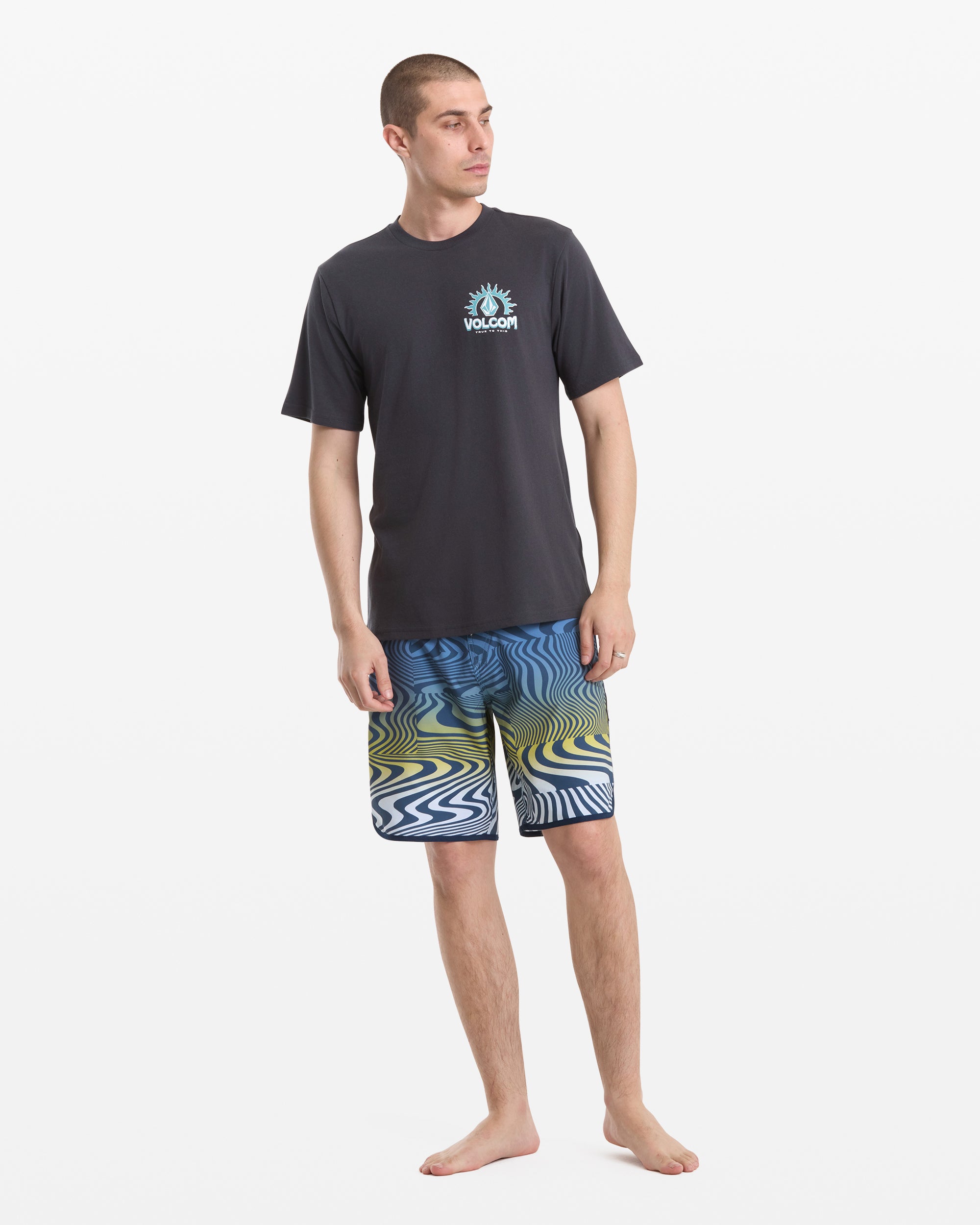 Men's Solstice Short Sleeve Tee-Washed Black Heather-Volcom