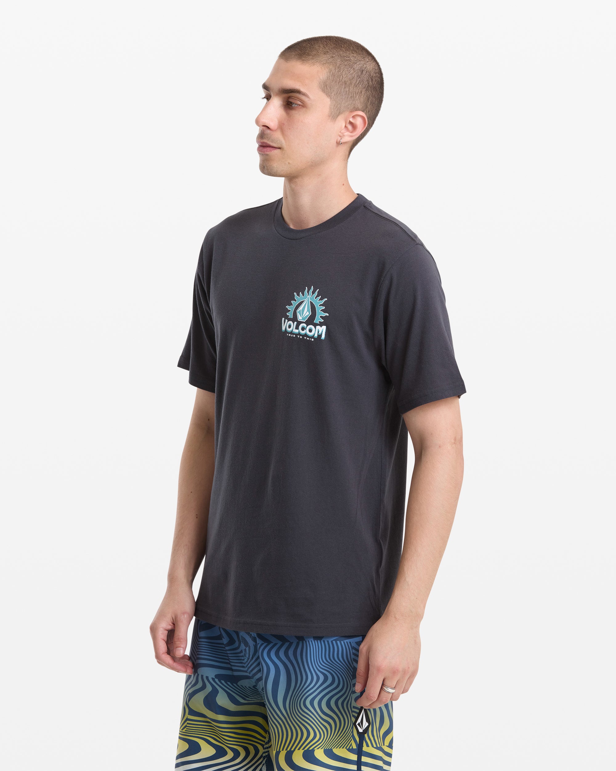 Men's Solstice Short Sleeve Tee-Washed Black Heather-Volcom