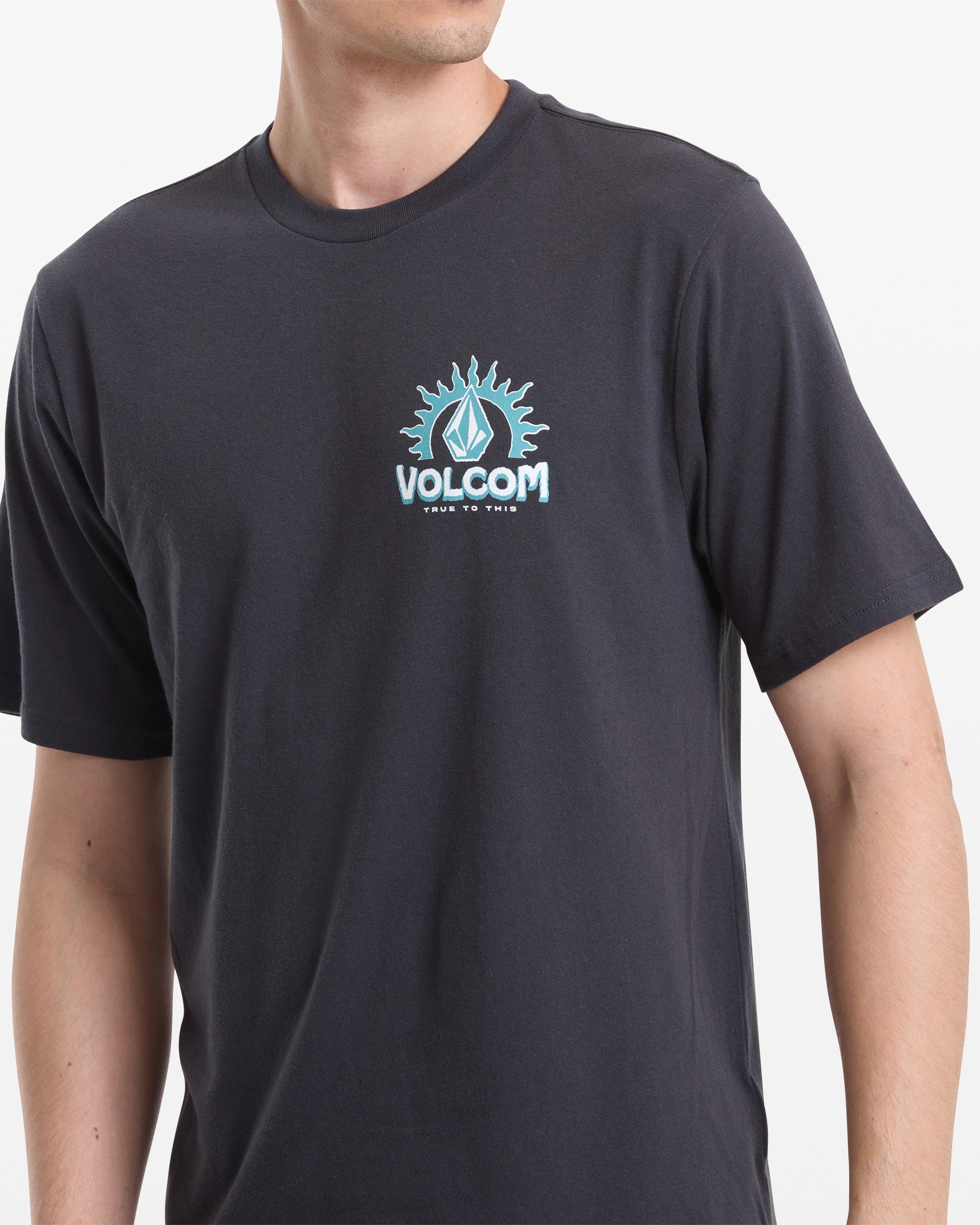 Men's Solstice Short Sleeve Tee-Washed Black Heather-Volcom