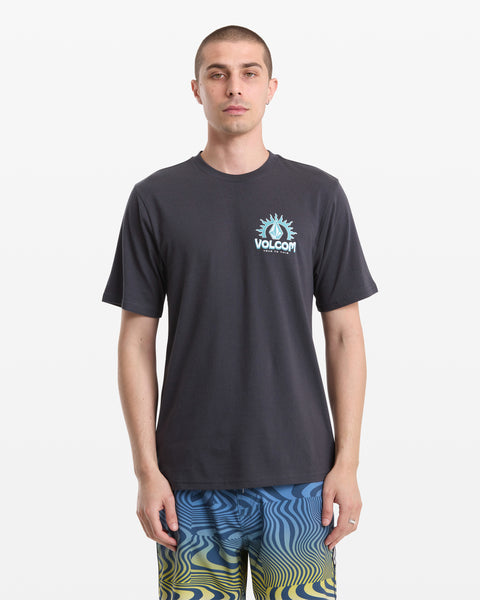Men's Solstice Short Sleeve Tee-Washed Black Heather-Volcom