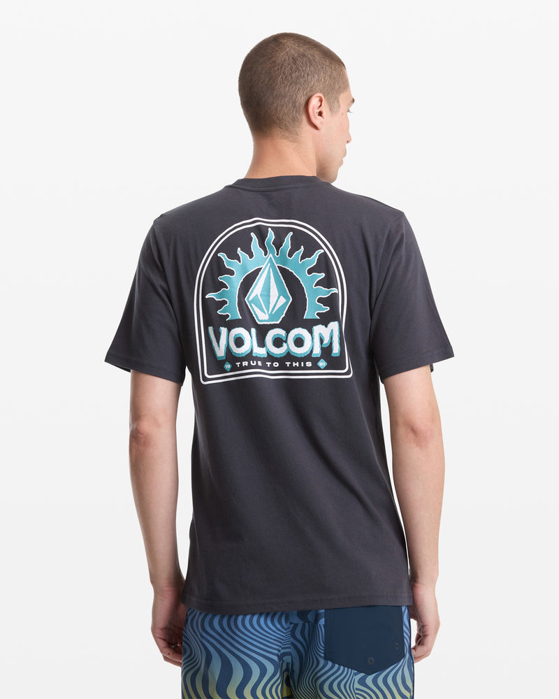 Men's Solstice Short Sleeve Tee-Washed Black Heather-Volcom