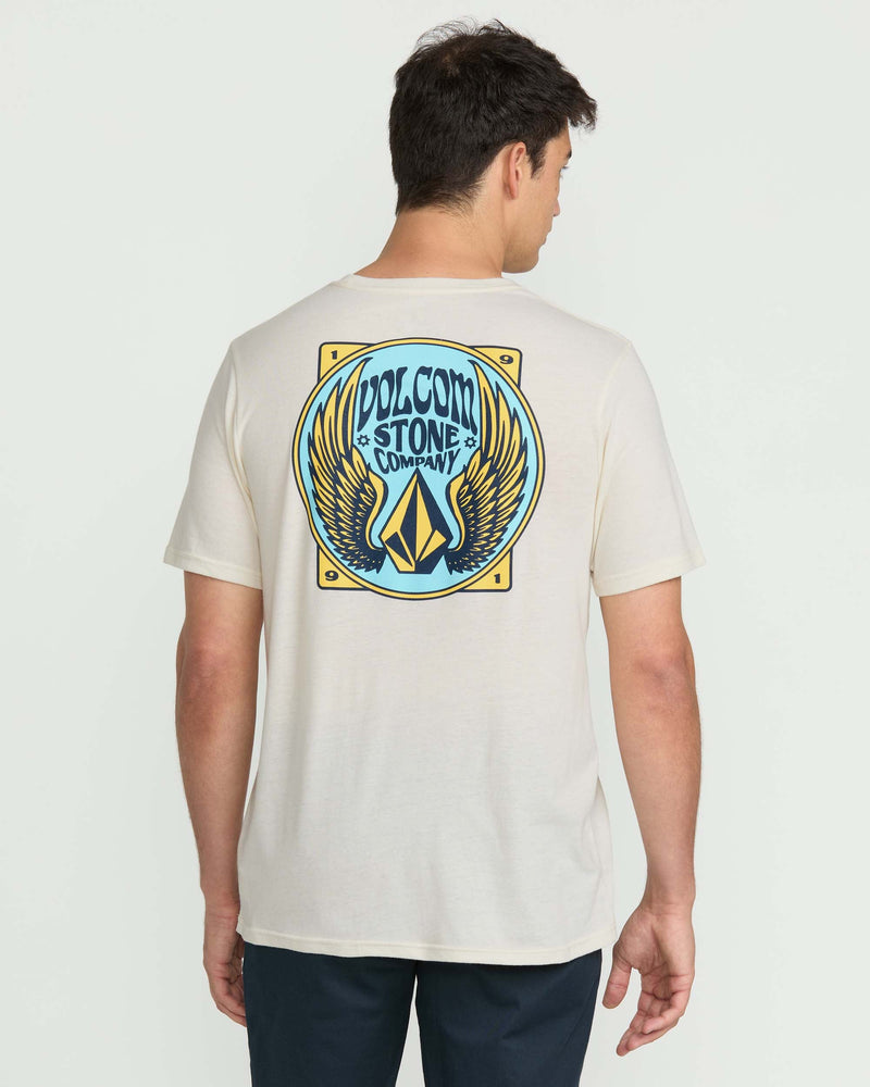 Volcom Men's Dactyl Short Sleeve Tee Off White Heather