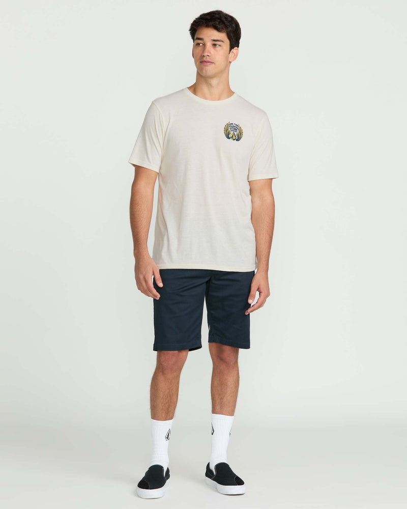 Volcom Men's Dactyl Short Sleeve Tee Off White Heather