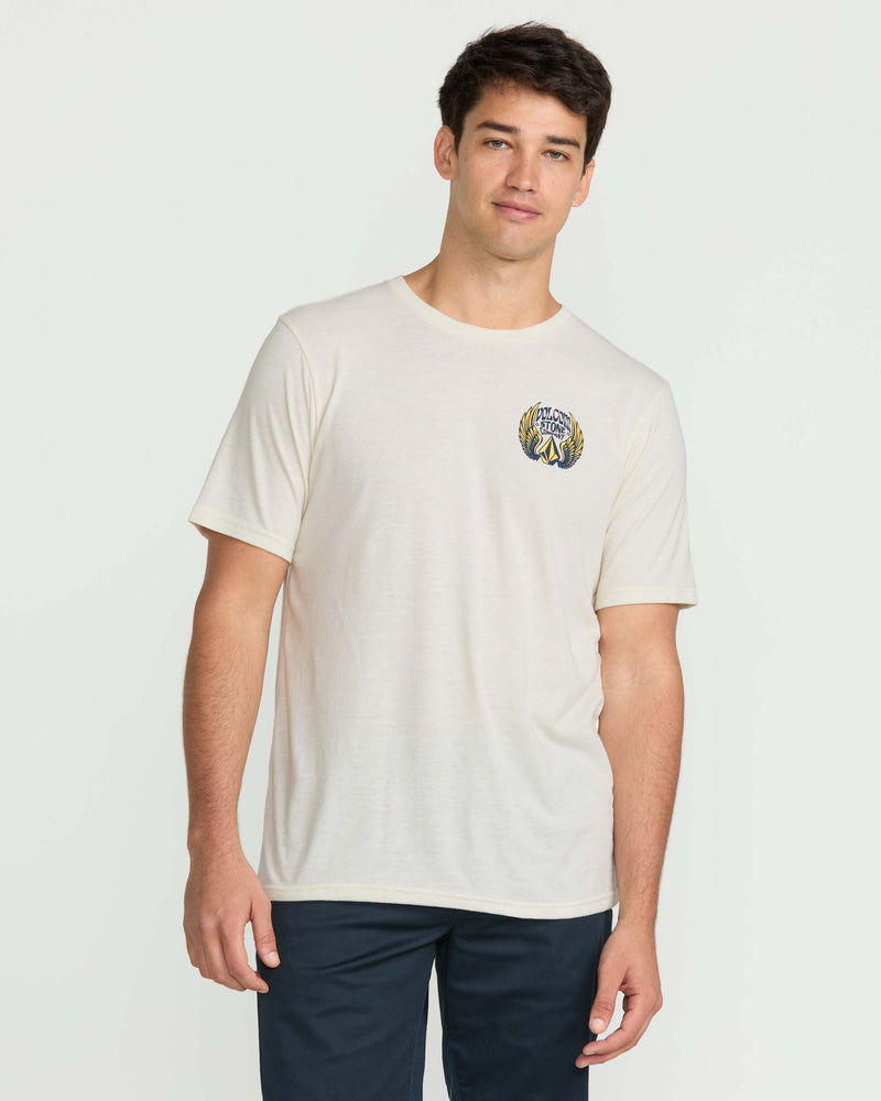 Volcom Men's Dactyl Short Sleeve Tee Off White Heather