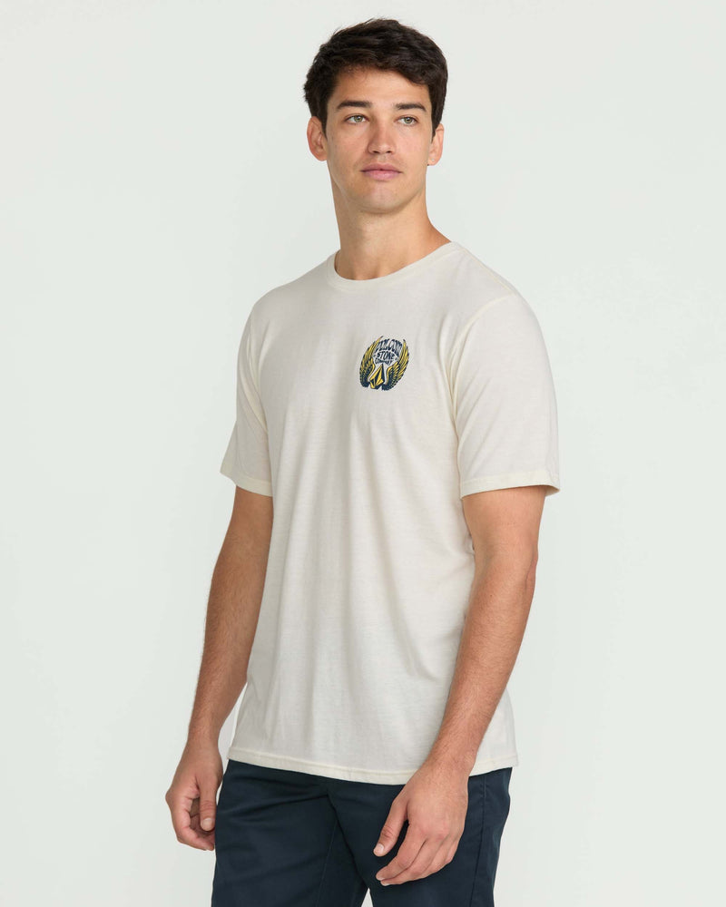 Volcom Men's Dactyl Short Sleeve Tee Off White Heather