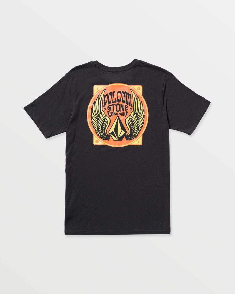 Volcom Men's Dactyl Short Sleeve Tee Washed Black Heather