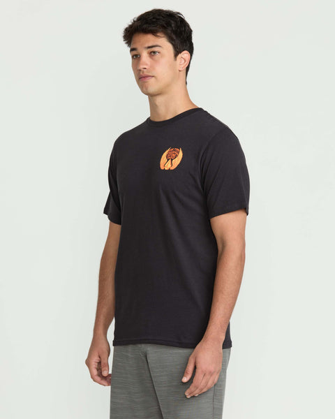 Volcom Men's Dactyl Short Sleeve Tee Washed Black Heather
