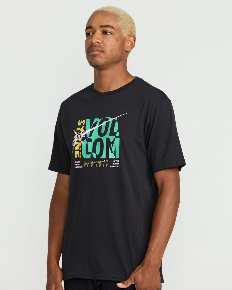 Volcom Men's Outta Nowhere Short Sleeve Tee Washed Black Heather