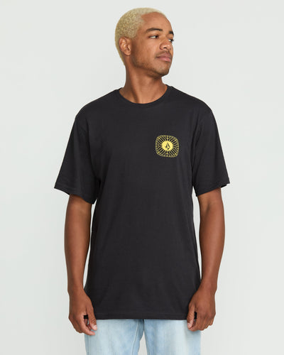 Volcom Men's Frequency Short Sleeve Tee Washed Black Heather