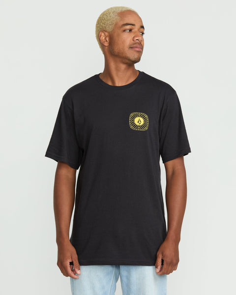 Volcom Men's Frequency Short Sleeve Tee Washed Black Heather