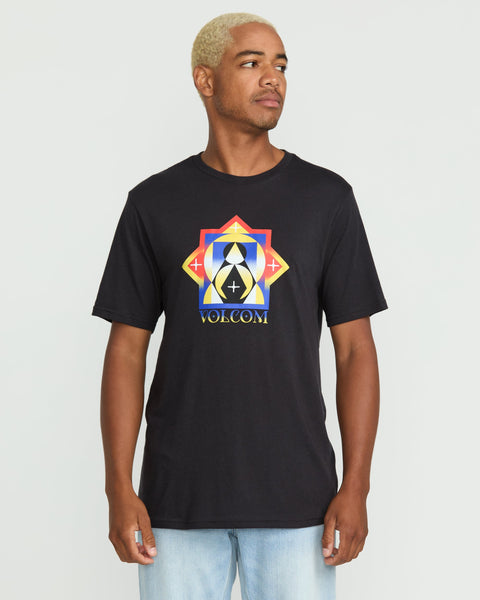 Volcom Men's Polarity Short Sleeve Tee Washed Black Heather