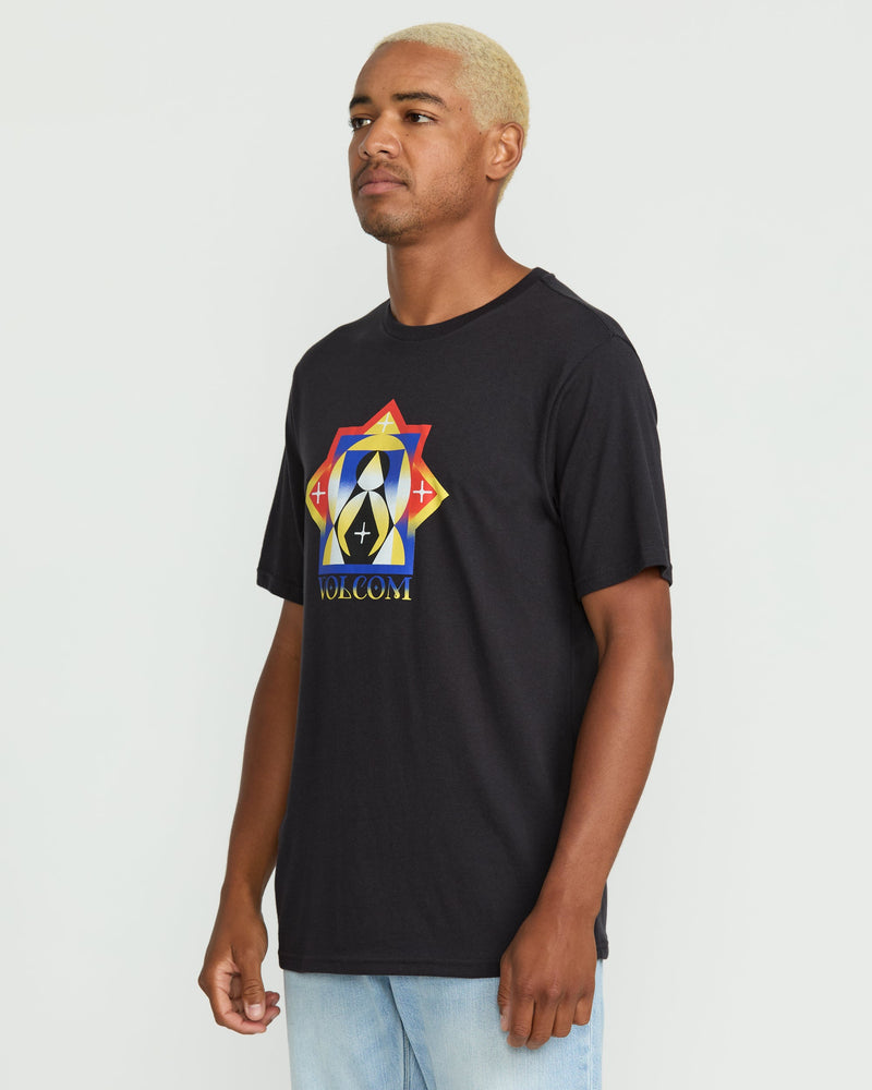 Volcom Men's Polarity Short Sleeve Tee Washed Black Heather