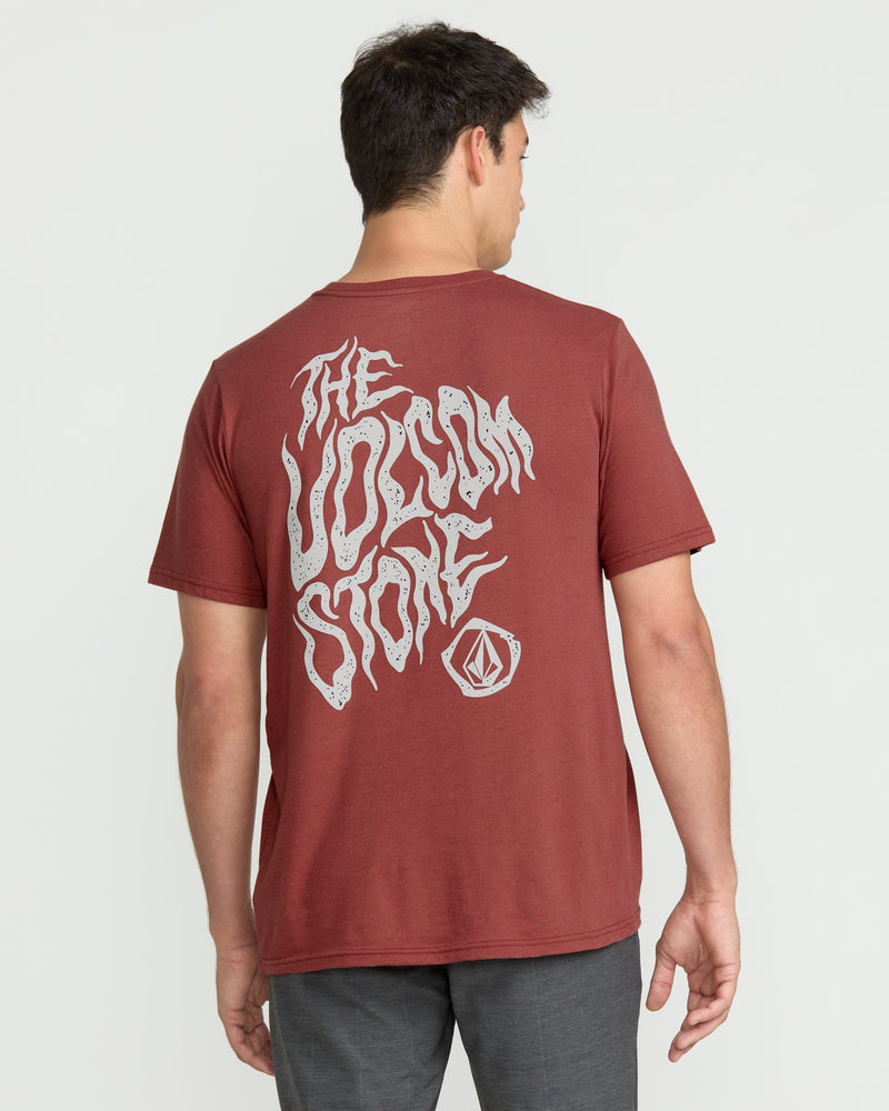Volcom Men's Wavvy Short Sleeve Tee Mahogany Heather