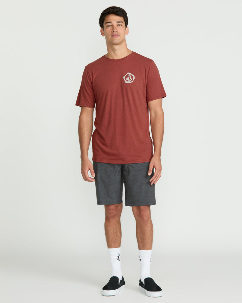 Volcom Men's Wavvy Short Sleeve Tee Mahogany Heather