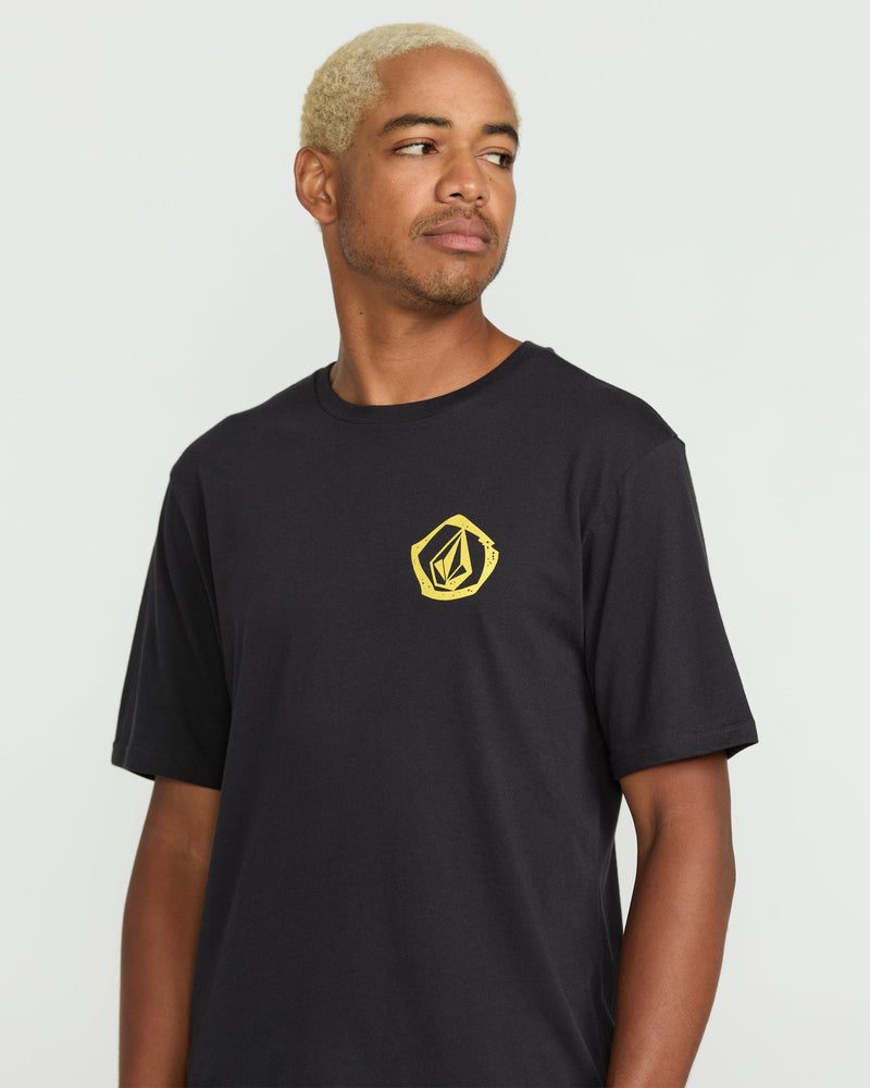 Volcom Men's Wavvy Short Sleeve Tee Washed Black Heather