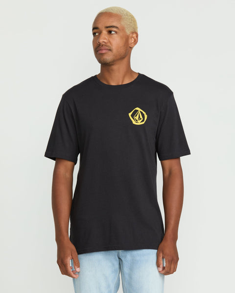 Volcom Men's Wavvy Short Sleeve Tee Washed Black Heather