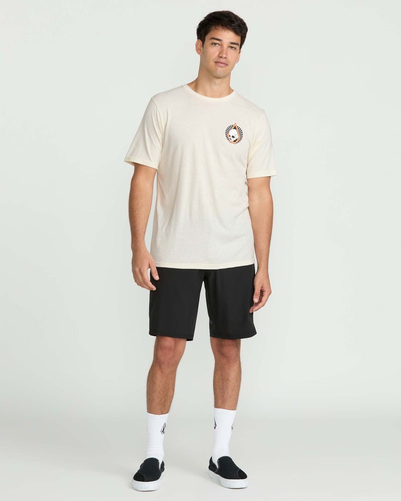Volcom Men's Arched Short Sleeve Tee Off White Heather
