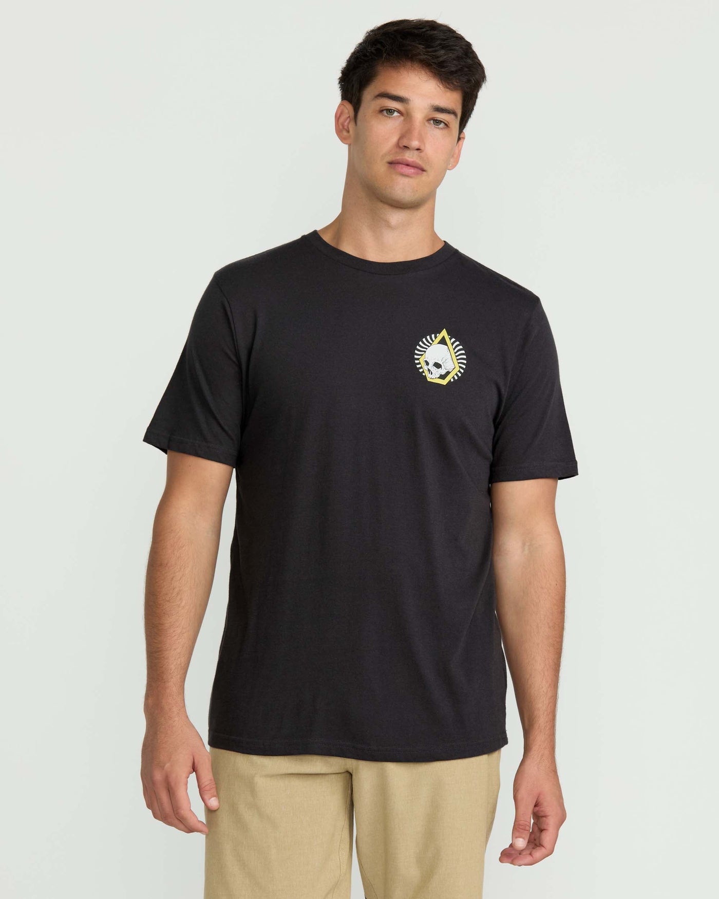 Volcom Men's Arched Short Sleeve Tee Washed Black Heather