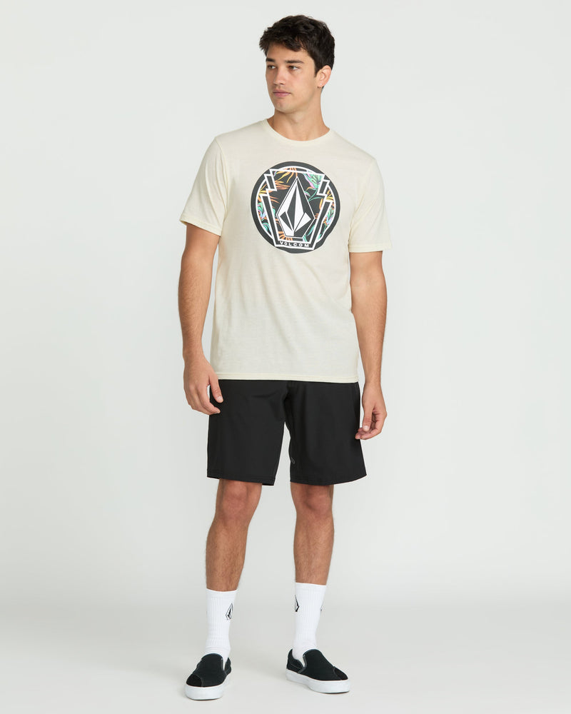 Volcom Men's Melting Short Sleeve Tee Off White Heather