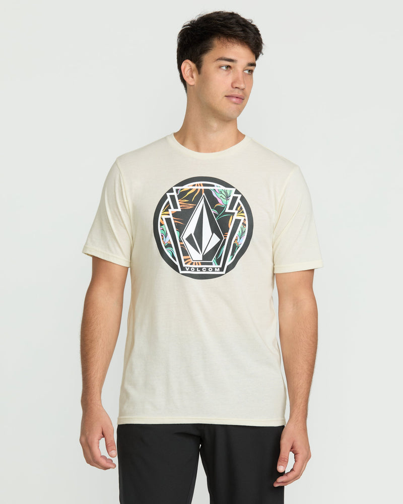 Volcom Men's Melting Short Sleeve Tee Off White Heather
