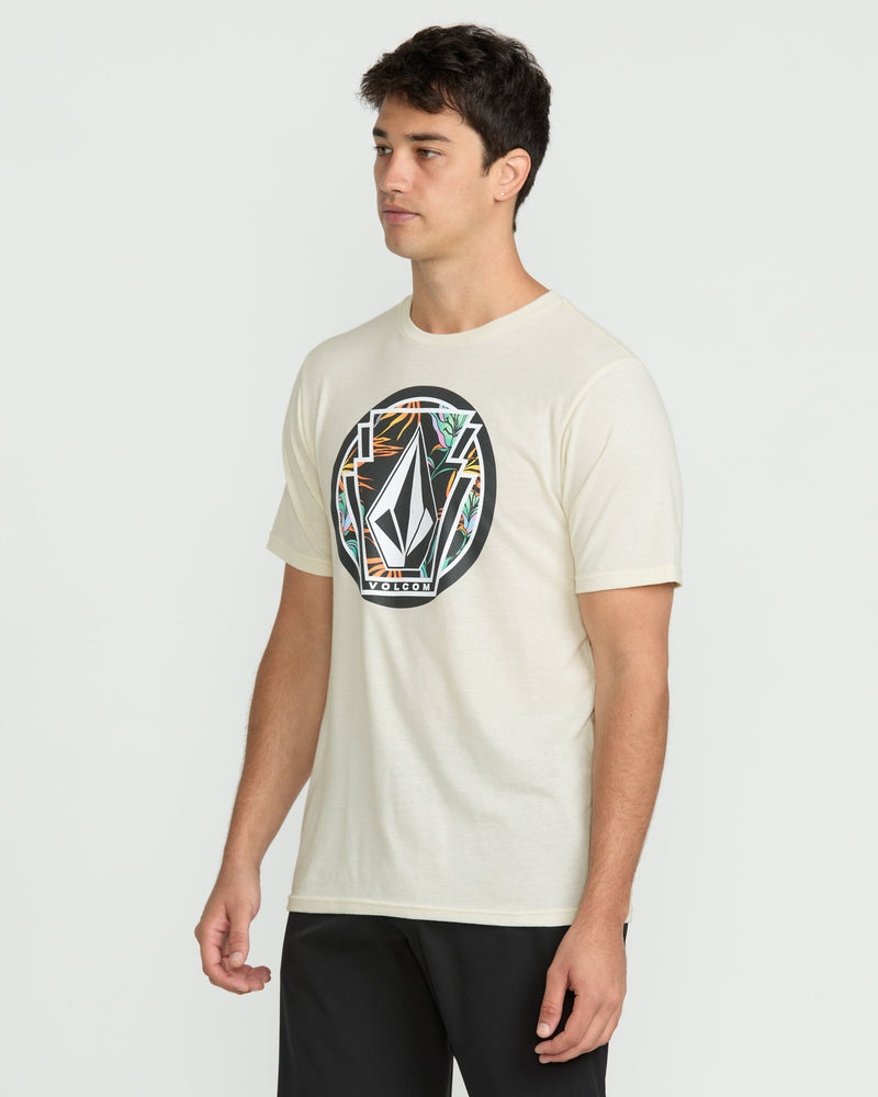 Volcom Men's Melting Short Sleeve Tee Off White Heather