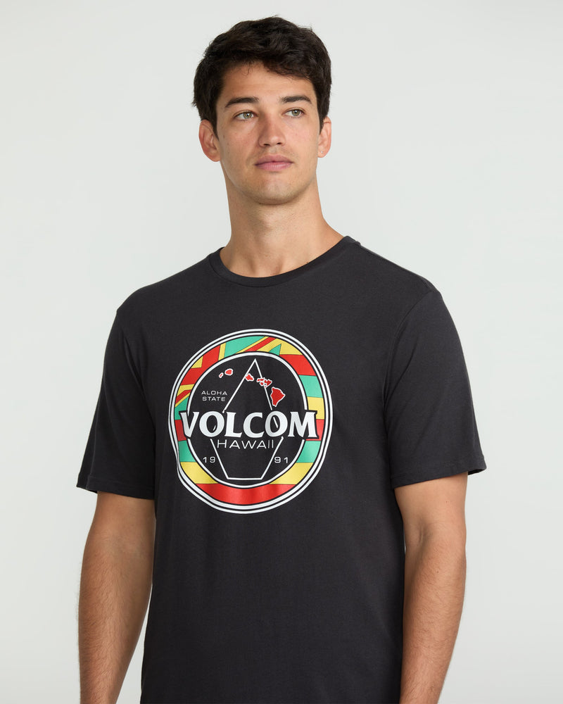 Volcom Men's Pau Hana Short Sleeve Tee Washed Black Heather
