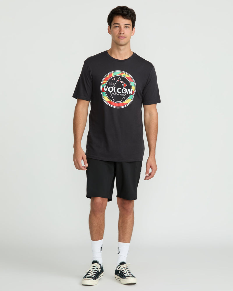 Volcom Men's Pau Hana Short Sleeve Tee Washed Black Heather