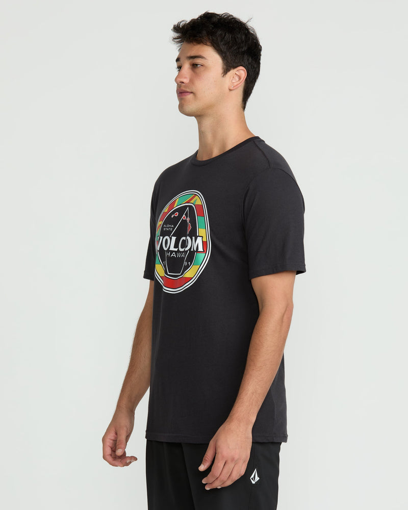 Volcom Men's Pau Hana Short Sleeve Tee Washed Black Heather