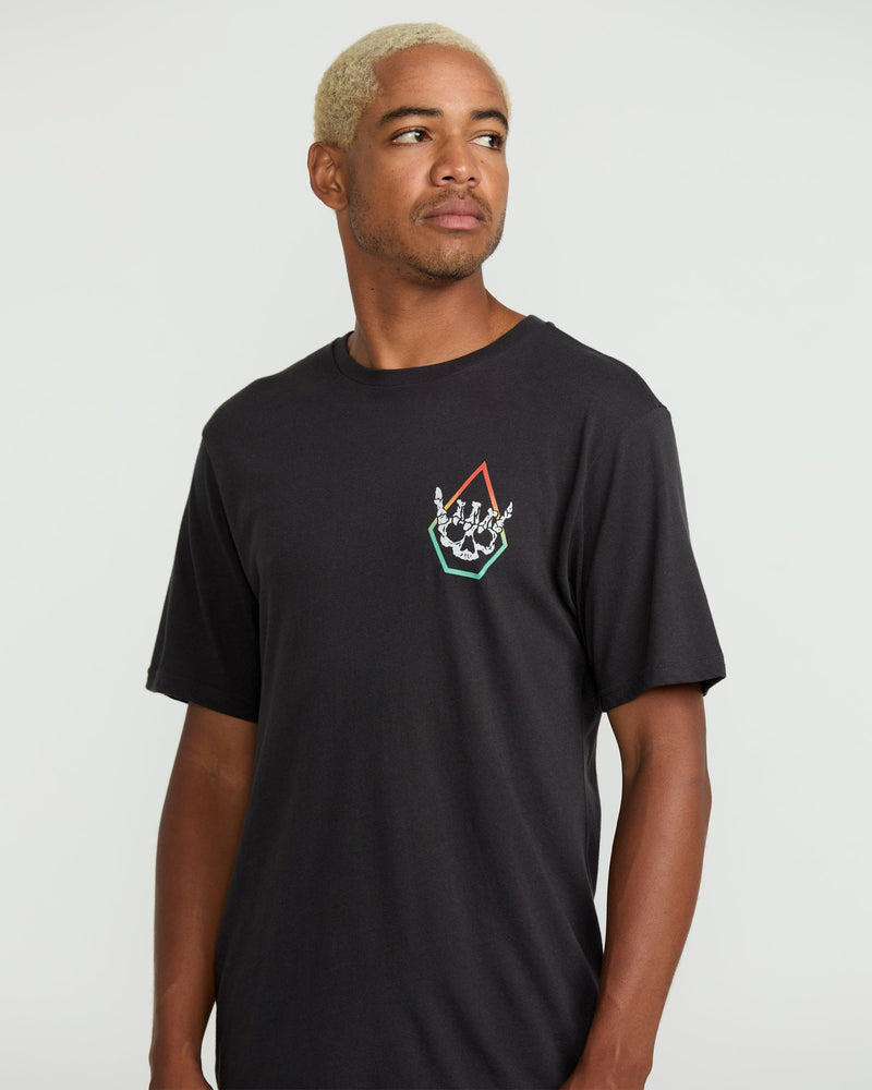 Volcom Men's Hangz Short Sleeve Tee Washed Black Heather
