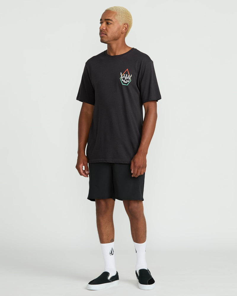 Volcom Men's Hangz Short Sleeve Tee Washed Black Heather