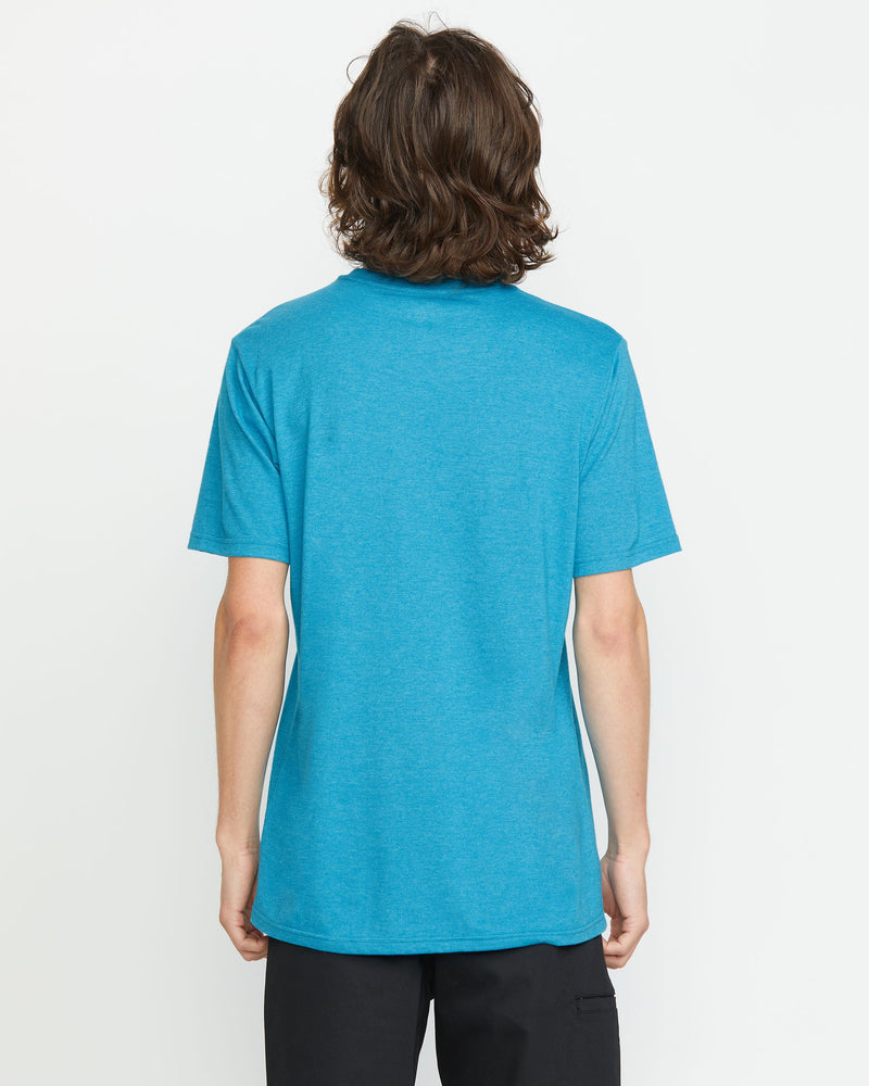 Volcom Men's Line Service Short Sleeve Tee Bay Blue Heather