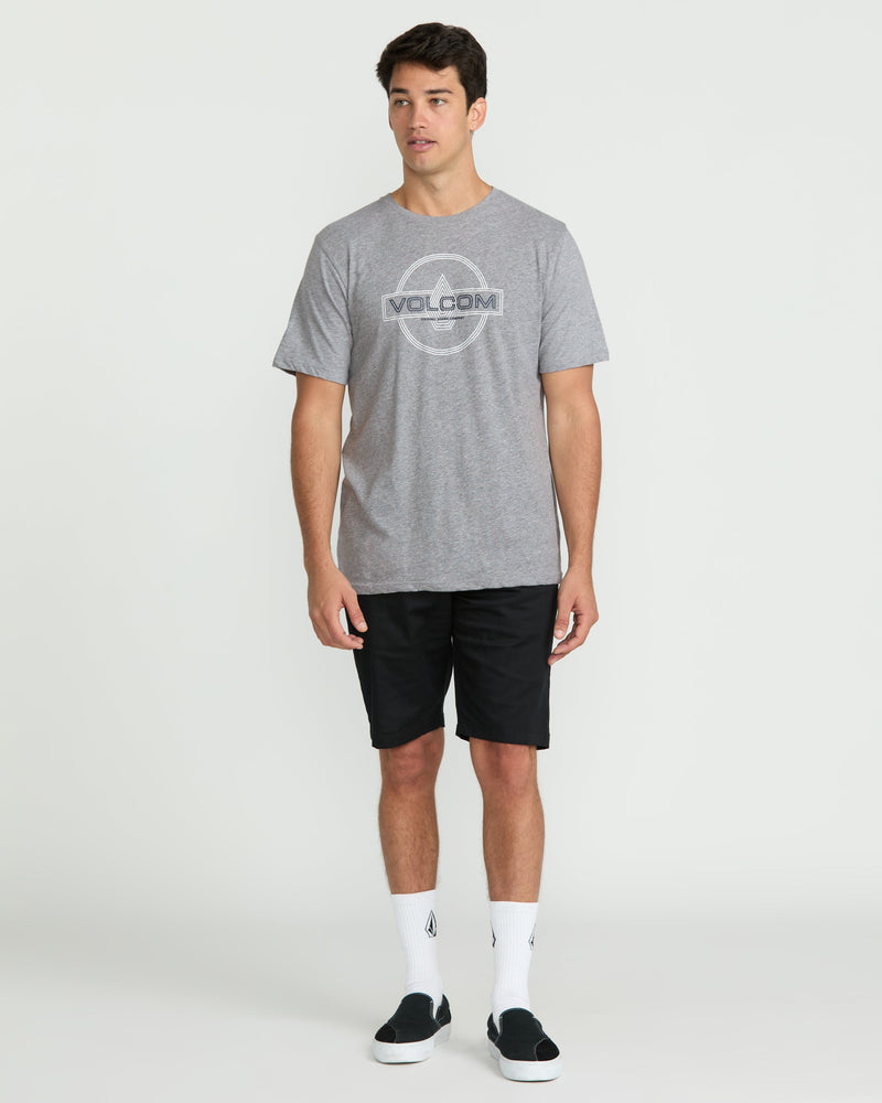 Volcom Men's Line Service Short Sleeve Tee Heather Grey