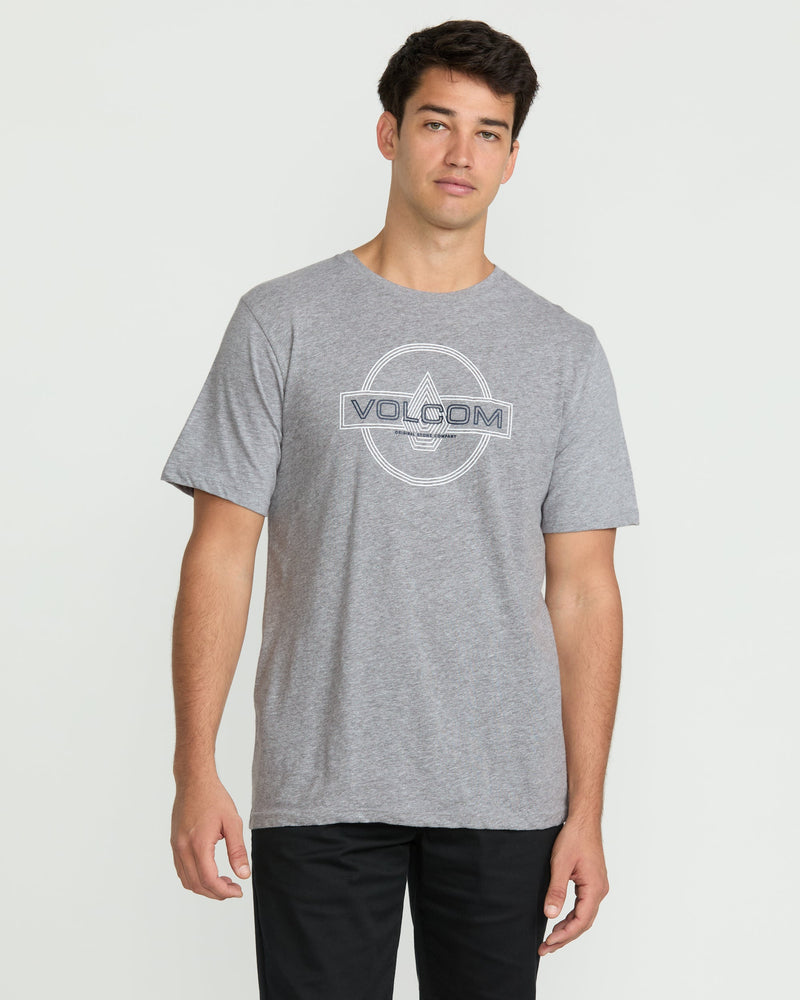 Volcom Men's Line Service Short Sleeve Tee Heather Grey