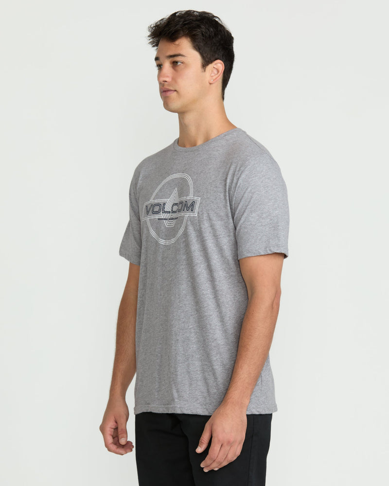 Volcom Men's Line Service Short Sleeve Tee Heather Grey